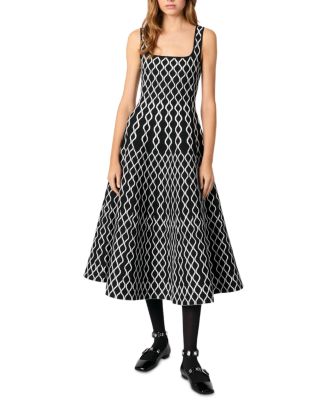 mozza collared knit midi dress product info and reviews Maje Jacquard Contact with me for