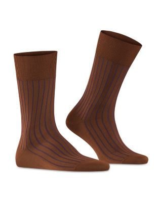 Shadow Mercerized Cotton & Nylon Dress Socks