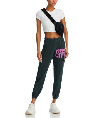 Cotton Logo Sweatpants in Grey Tent