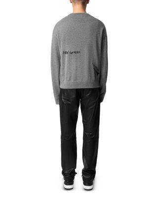 Marko Merino Wool & Cashmere Embroidered Loose Fit Sweater