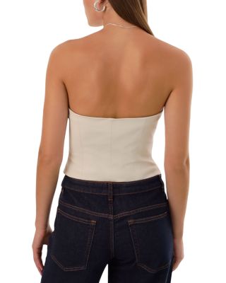 Giada Faux Leather Tube Top
