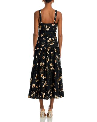 Floral Belted Midi Dress - Exclusive
