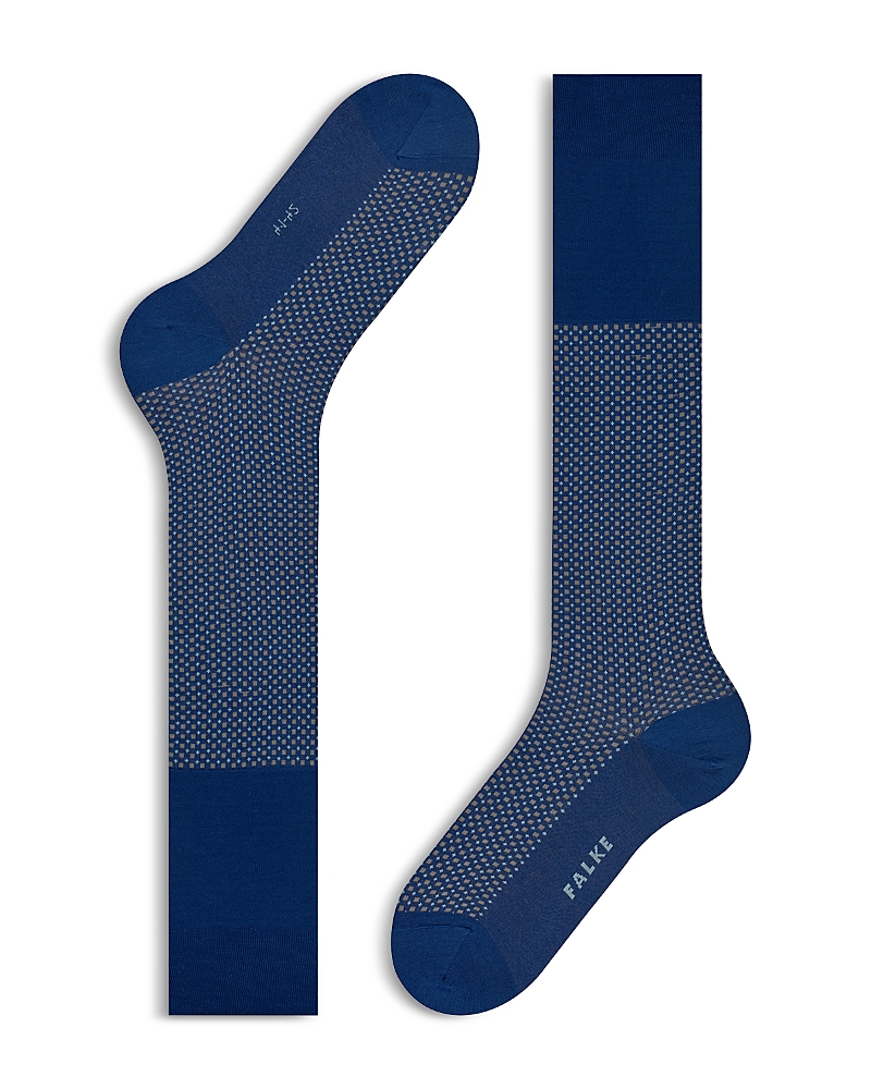 Shop Falke Uptown Tie Knee High Socks In Royal Blue