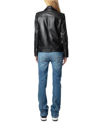 Lienna Embossed Leather Jacket