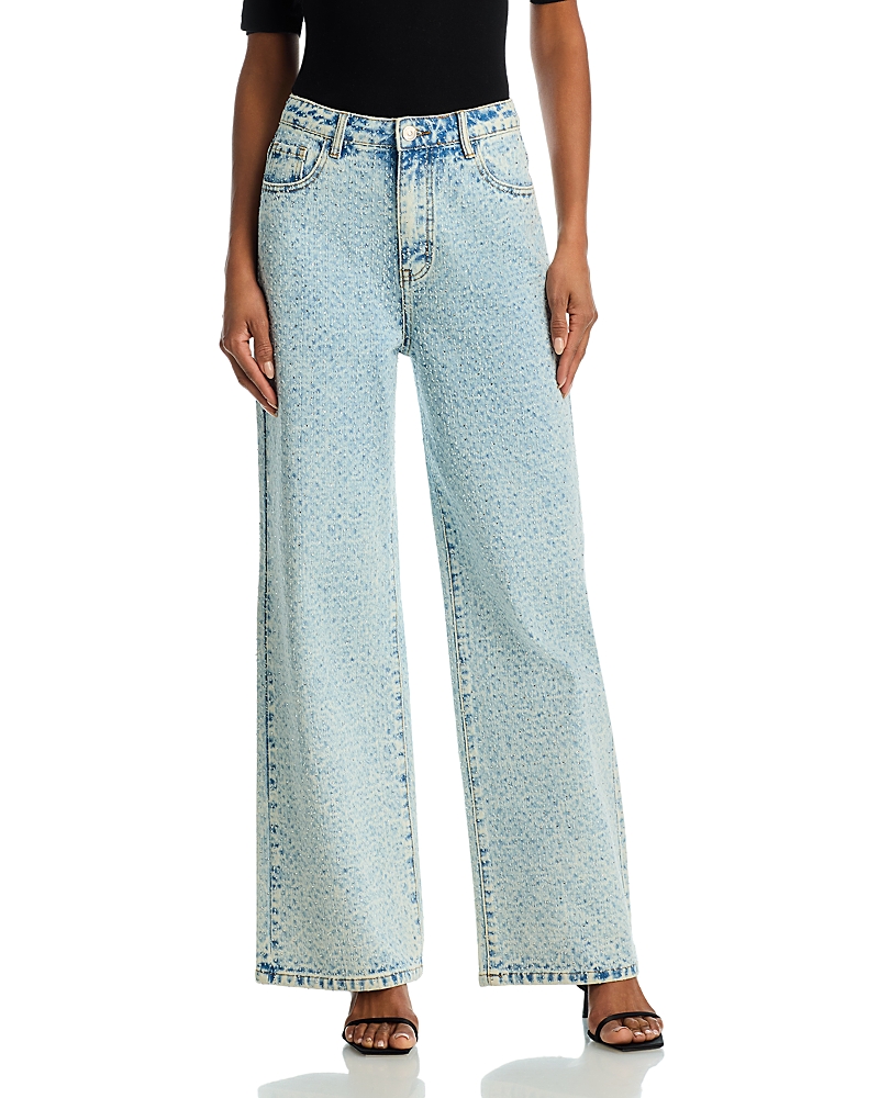 Steve Madden Avaline High Rise Wide Leg Jeans In Light Blue In Light Blue
