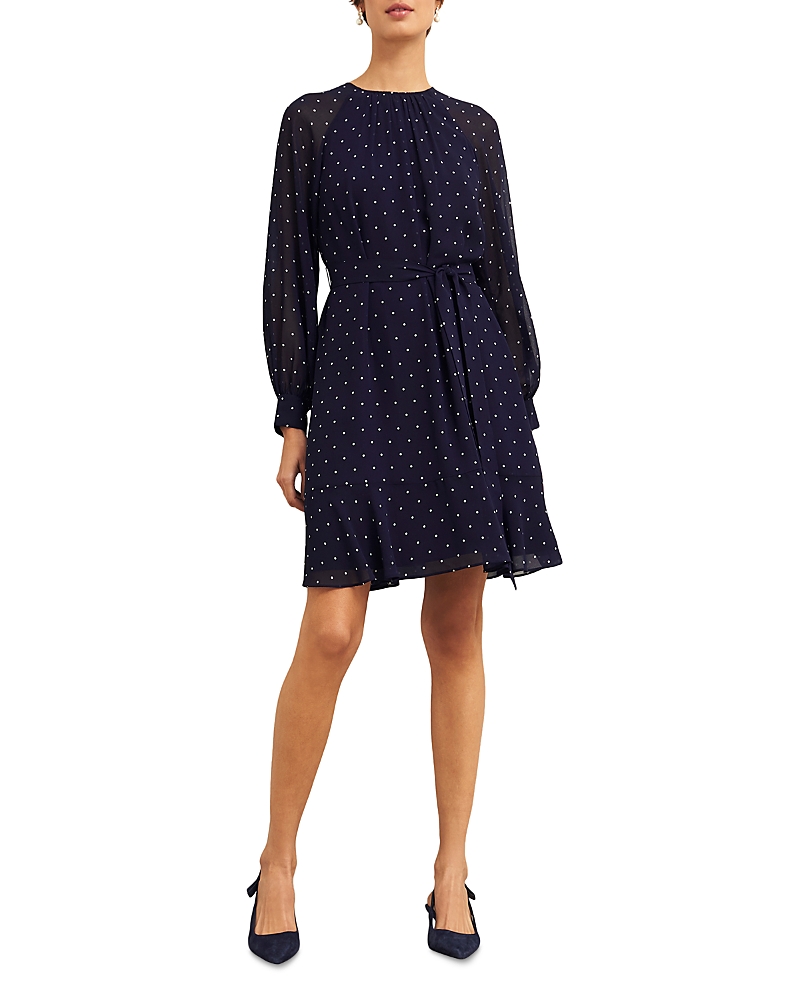 HOBBS LONDON ROSIE DOT PRINT DRESS