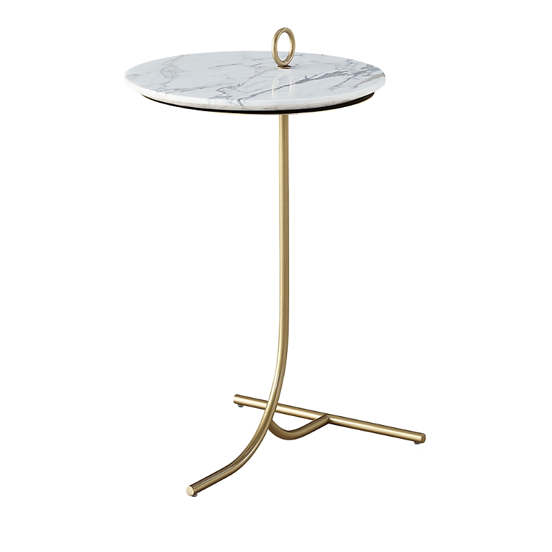Universal Tranquility Accent Table In White/gold