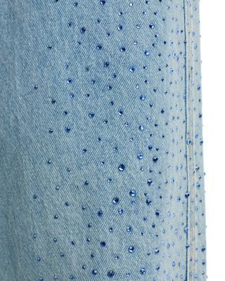 High Rise Wide Leg Jeans in Aqua Blue