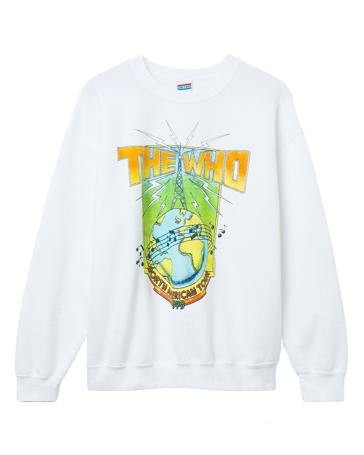 Junk Food Clothing Unisex The Who North American Tour 1979 Flea Market Fleece Sweatshirt