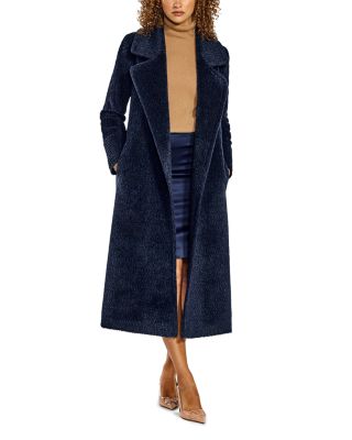 Boucle Notch Collar Wrap Coat
