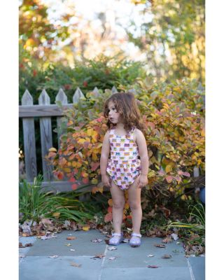 Girls' Cross Back Bubble Romper in Cassettes & Stars  - Baby, Little Kid