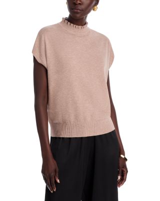 Ruffled Mock Neck Sweater