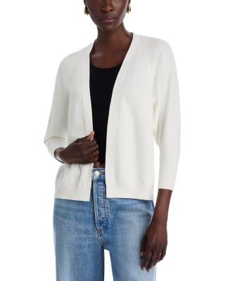 Sioni - Waffle Knit Open Front Cardigan
