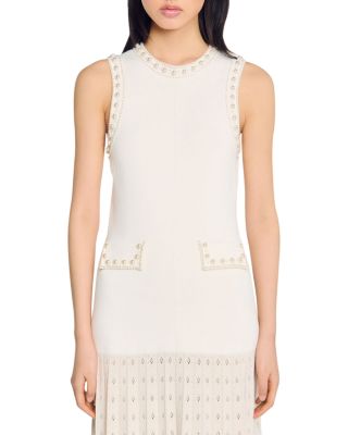 Pearl Bead Knit Maxi Dress