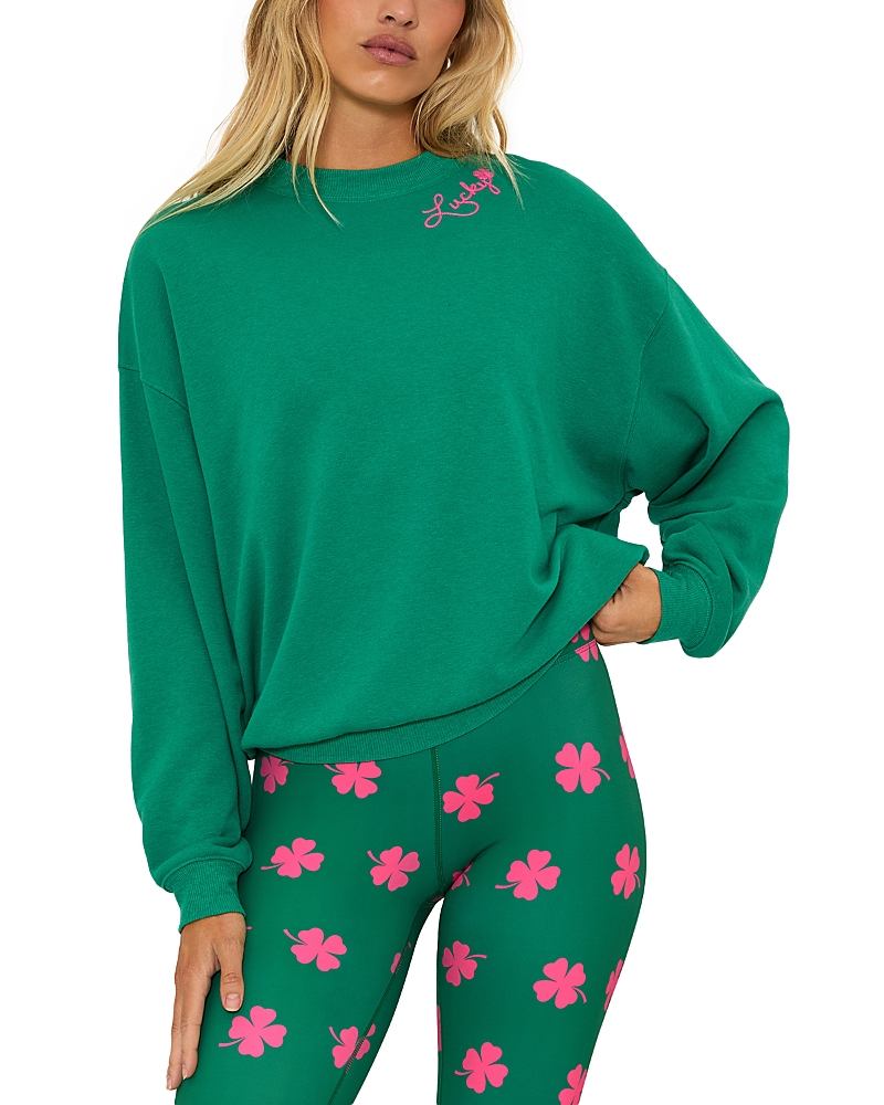 Beach Riot Devyn Oversized Sweatshirt In Lucky Clover