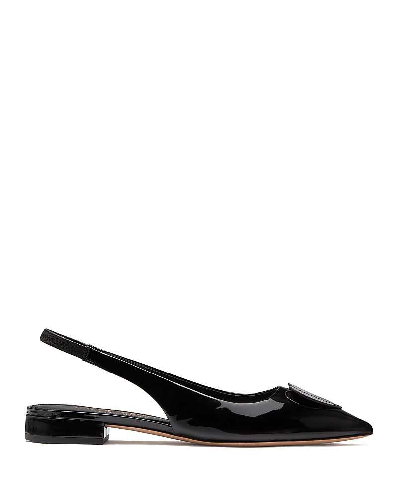 Kate Spade New York Lover Slingback Pointed Toe Flat In Black