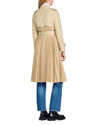 Vino Pleated Trench Coat