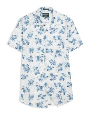 Portland Island Slim Fit Short Sleeve Linen Shirt