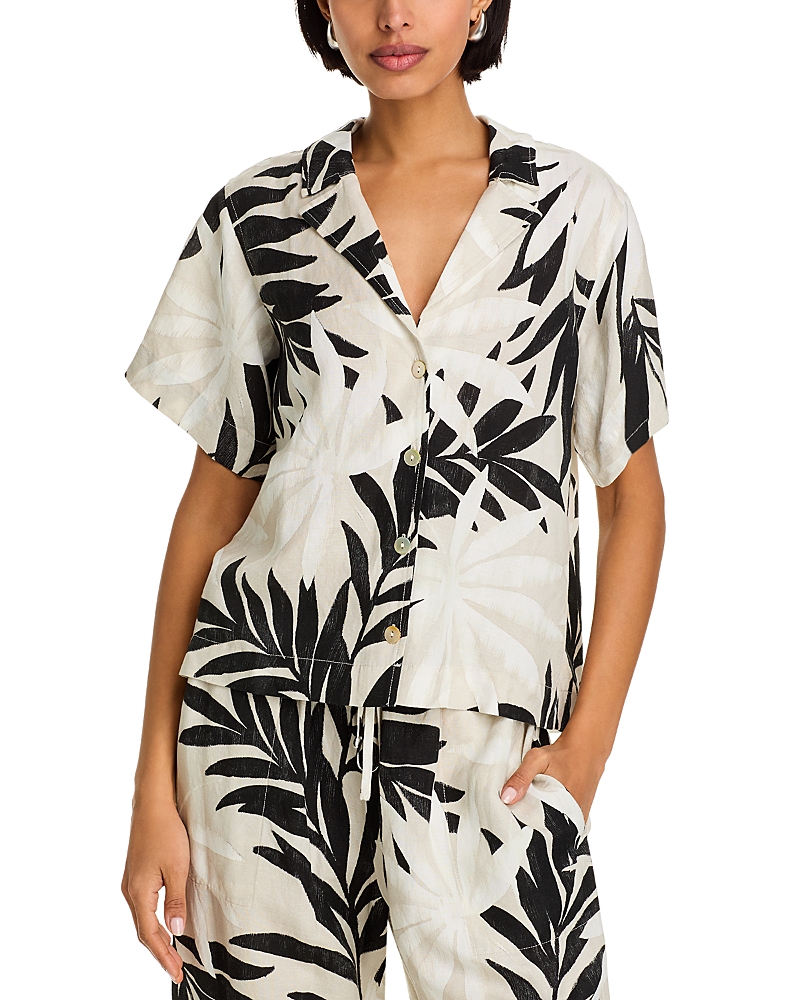 BELLA DAHL PALM PRINT SHIRT