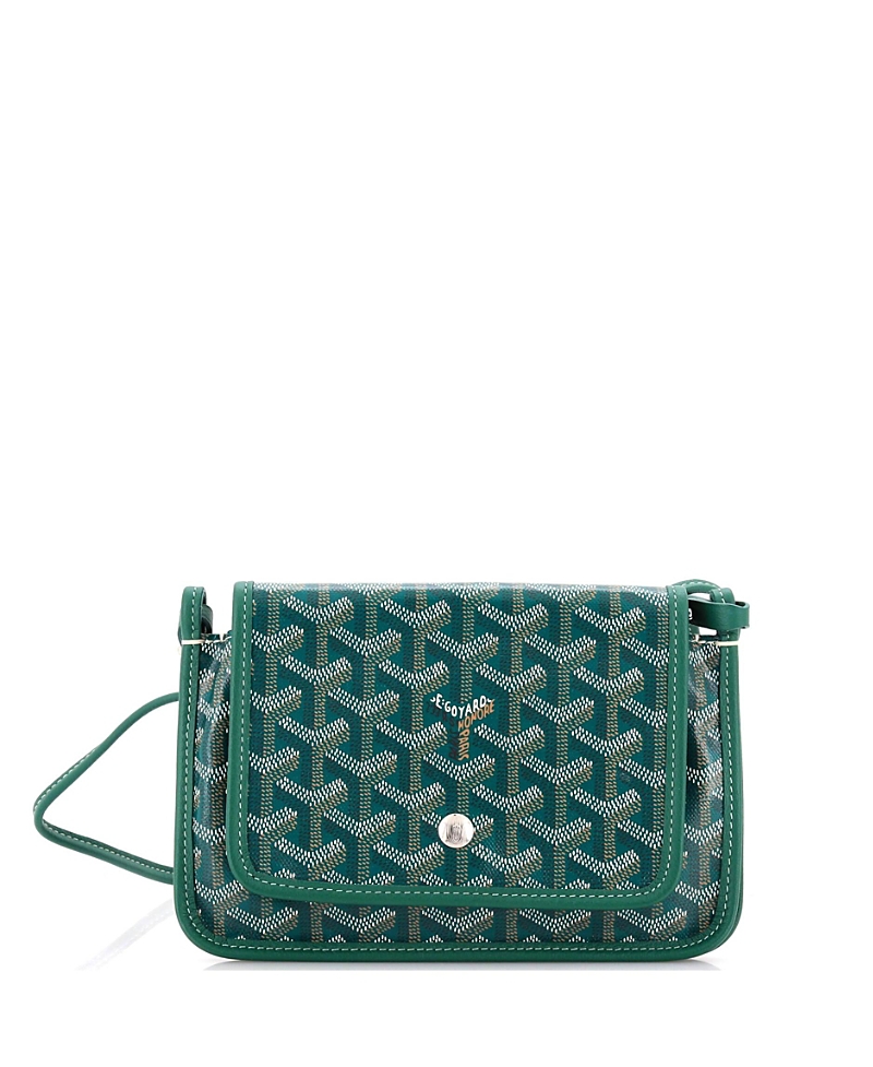 Pre-owned Pre-owned Goyard Goyard Plumet Clutch Wallet Coated Canvas In Green