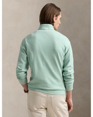 Luxury Double Knit Jacquard Quarter Zip Pullover