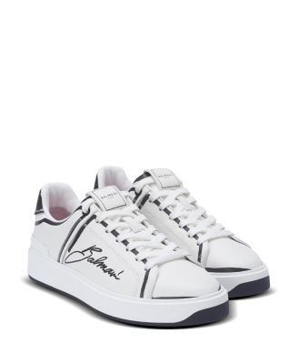 Balmain - Women's B-Court Printed Calfskin Trainers