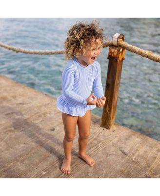  Girls' Parisian Summer Long Sleeve Skirt Surf Suit - Little Kid