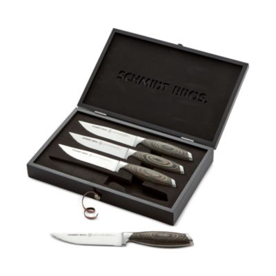 Bonded Teak 4-Piece Jumbo Steak Knife Set