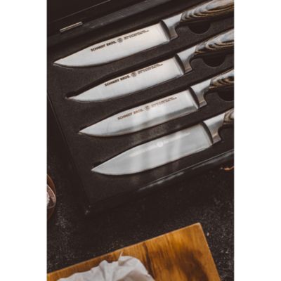 Bonded Teak 4-Piece Jumbo Steak Knife Set