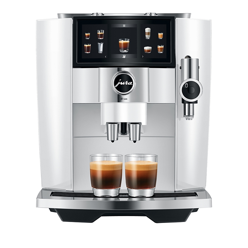 Jura J8 Twin Automatic Coffee Machine In Diamond White