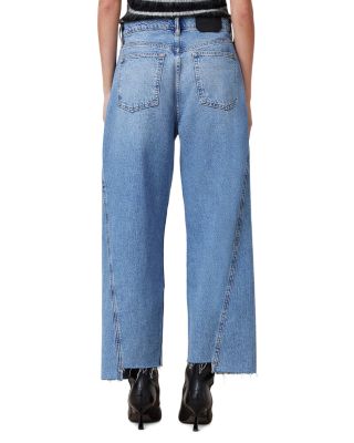 Fox High Rise Crop Wide Leg Jeans in Light Indigo