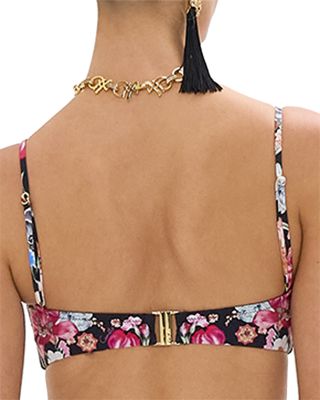 Floral Print Bandeau Bikini Top