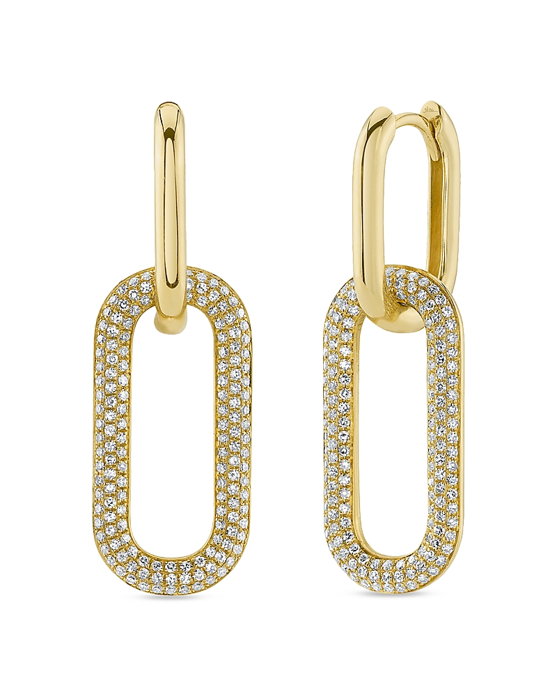 Shop Shy Creation 14k Yellow Gold Kate Diamond Pave Earrings, 0.71 Ct. T. W.