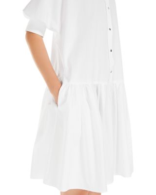 Max Mara Studio Caronte Flounce Hem Shirt Dress | Bloomingdale's Women