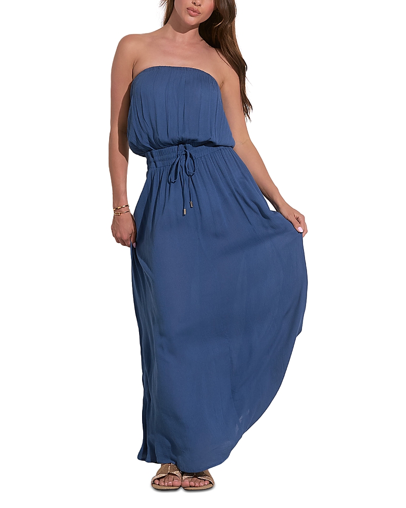Elan Strapless Smocked Maxi Dress