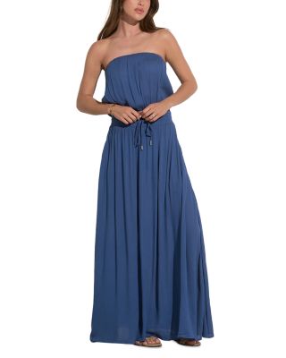 Strapless Smocked Maxi Dress