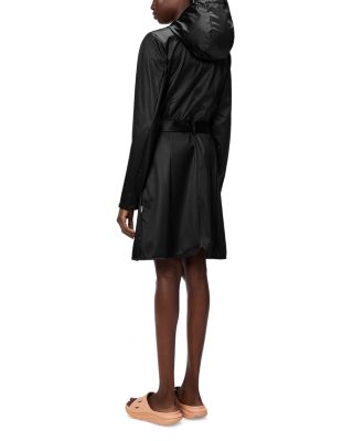 Curve Hooded Belted Waterproof Jacket