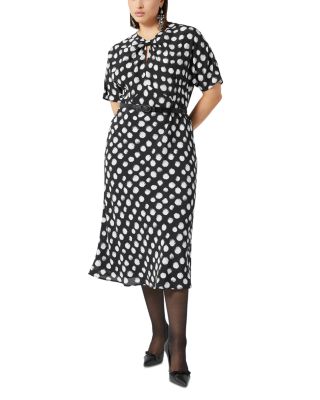 Marina Rinaldi - 1A Uscita Zuai Dot Print Dress