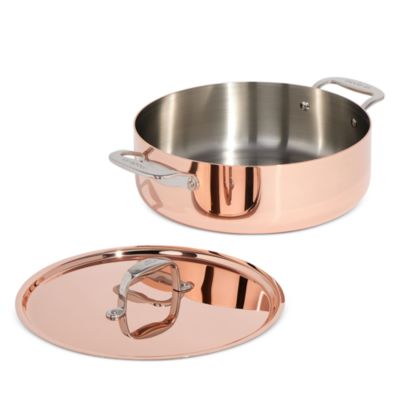 Copper 5.25 Qt. Rondeau with Lid