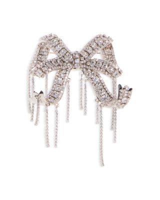 Self-Portrait Crystal Embellished Bow Brooch