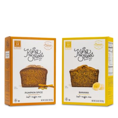 King Street Baking Co - Premium Banana Loaf/Muffin and Pumpkin Spice Loaf/Muffin Mix Bundle