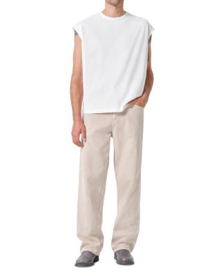 Fusion Relaxed Fit Wide Leg Jeans in Scone Tan