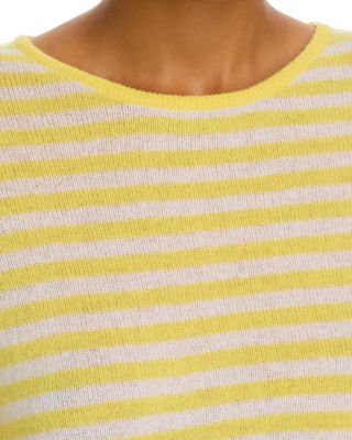 Cashmere Tipped Little Stripe Sweater