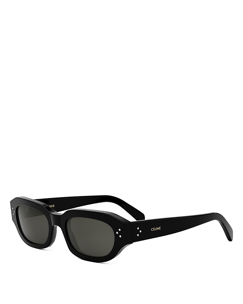 Celine 3 Dots Geometric Sunglasses, 54mm In Black/smoke
