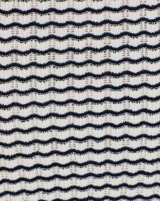 Wavy Striped Midi Skirt