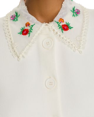 Embroidered Collar Cardigan