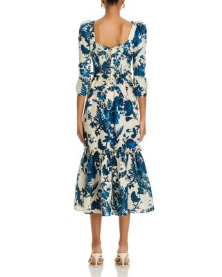 Blue Hill Linen Midi Dress