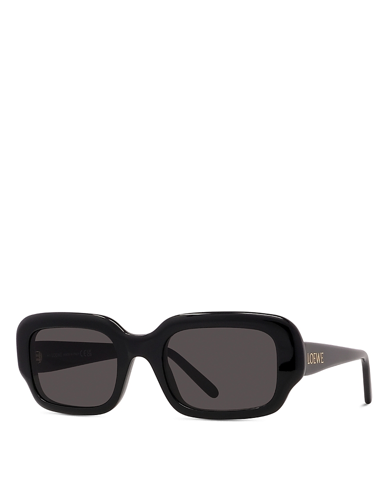 Loewe 51mm Rectangular Sunglasses In Black/smoke
