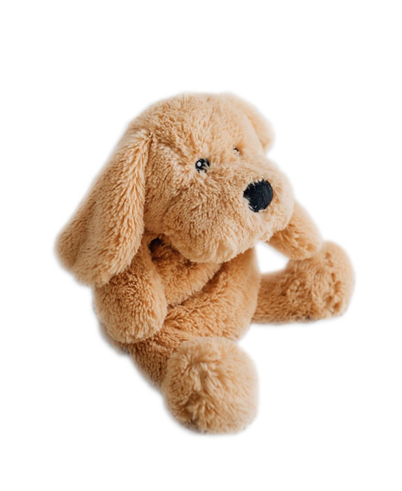 Mindful & Co Charlie The Weighted Puppy Dog Toy In Brown