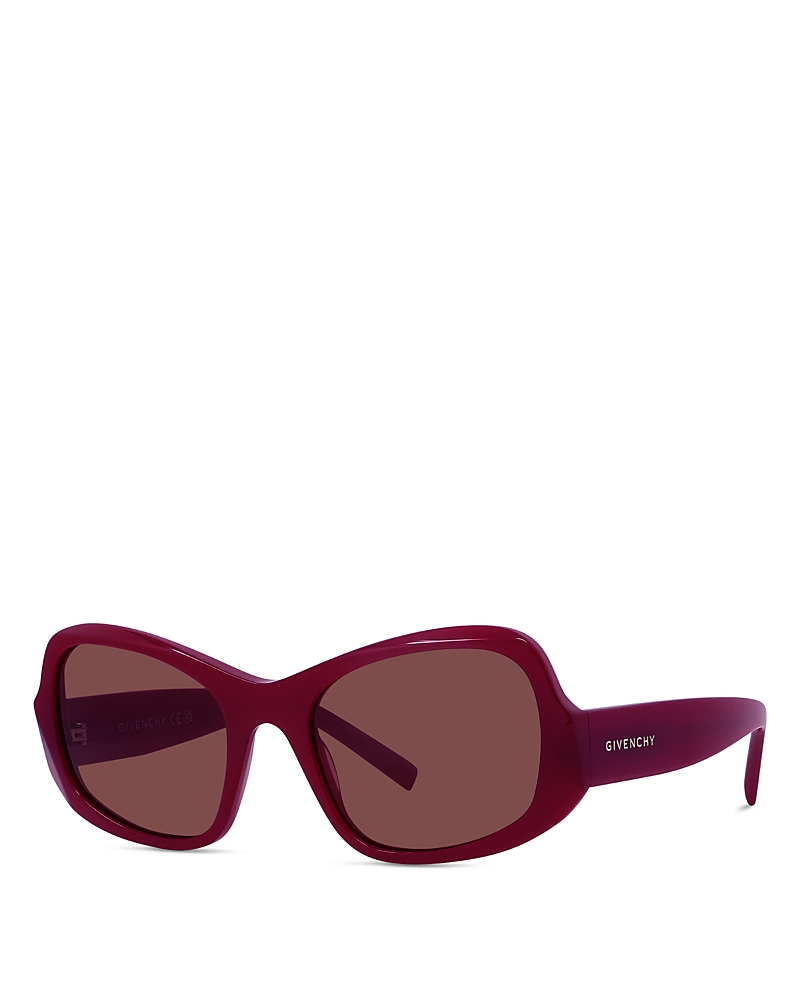 Givenchy Gv Day Geometric Sunglasses, 54mm In Red/bordeuax